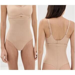 Honeylove SuperPower Thong Shapewear - Sand, Size Small NWT